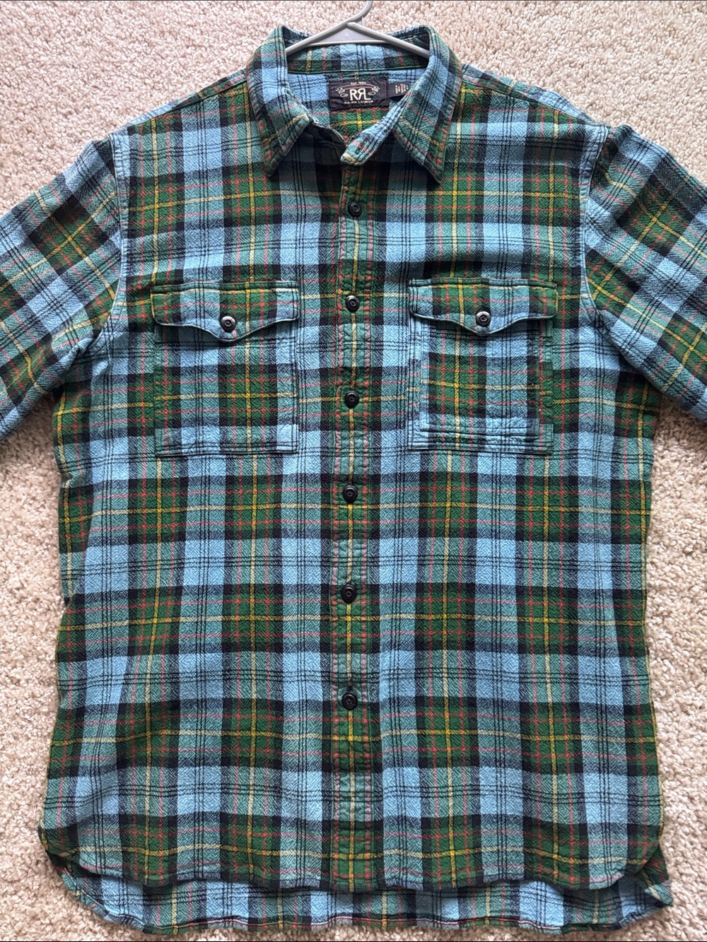 Ralph Lauren Double RL Red, Green and Blue Plaid Button-Down Shirt